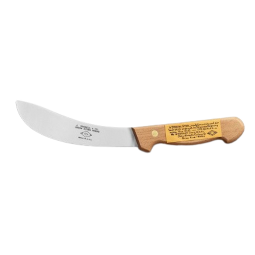Dexter Skinning Knife - 15cm (6") Beech Handle with Guard - Hollow Ground 012G-6HG