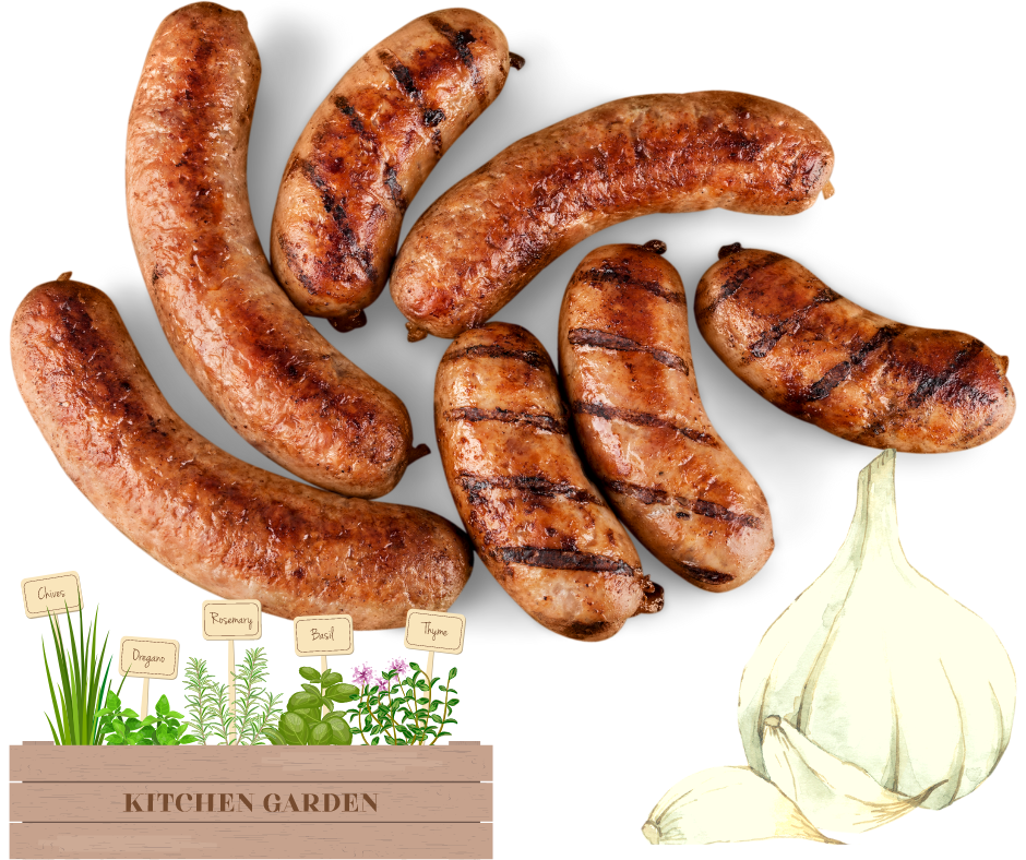BSC Herb & Garlic 1kg Gourmet Sausage Meal