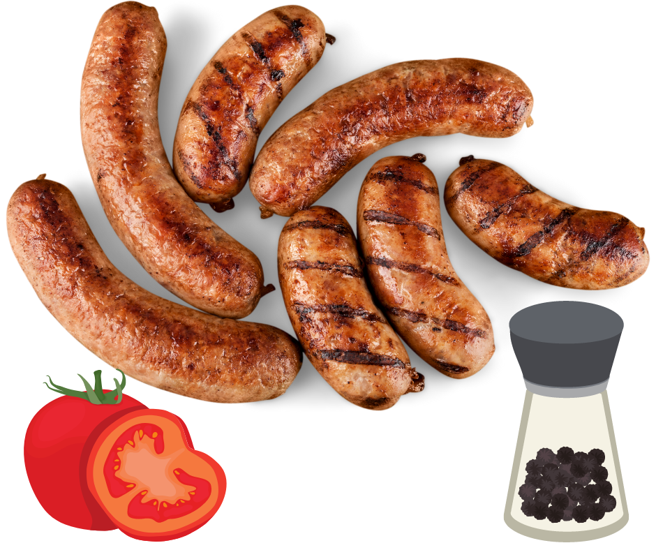 Roast Tomato & Cracked Pepper 1.25kg Gourmet Sausage Meal