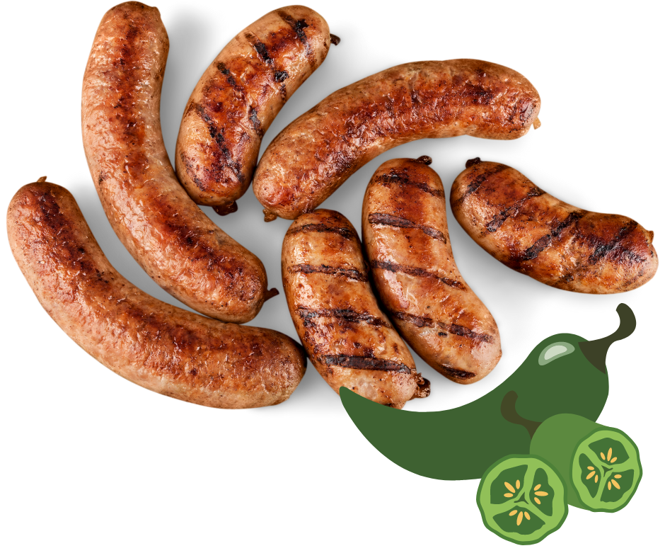 Spicy Jalapeno GF 1.25kg Gourmet Sausage Meal