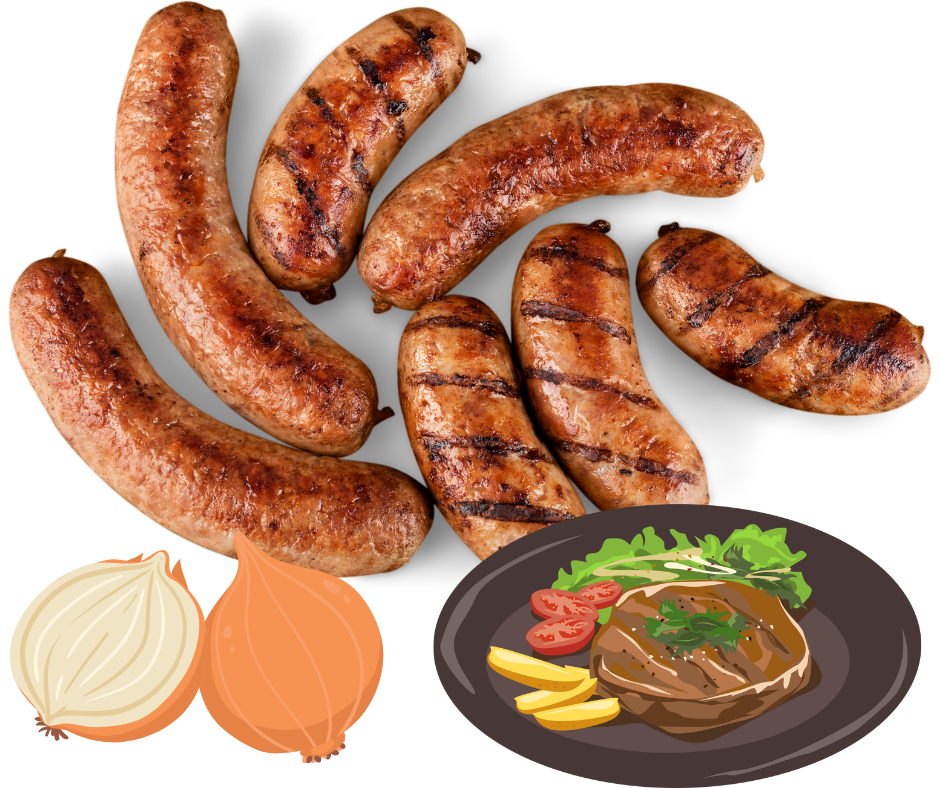 Steak & Onion 1.25kg Gourmet Sausage Meal