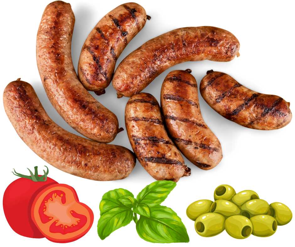 Sundried Tomato, Basil & Olive 1.25kg Gourmet Sausage Meal