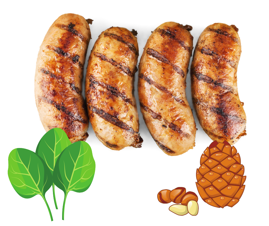 Spinach & Pinenut 1.25kg Gourmet Sausage Meal