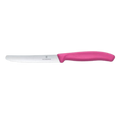 Victorinox Round Tip Steak Knife 10cm (4") Serrated Edge Pink Handle