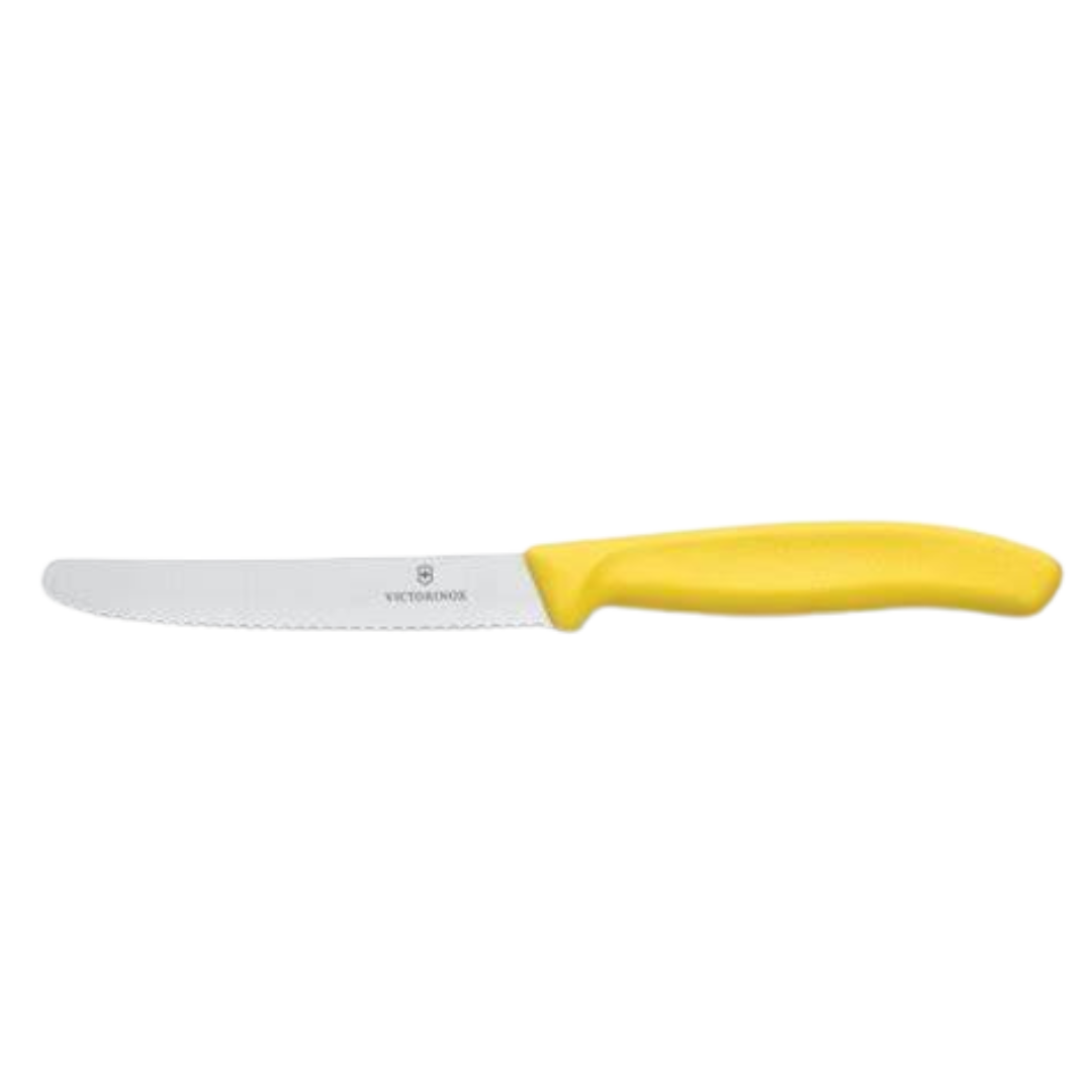 Victorinox Round Tip Steak Knife 10cm (4") Yellow Handle