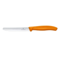 Victorinox Round Tip Steak Knife 10cm (4") Serrated Edge Orange Handle