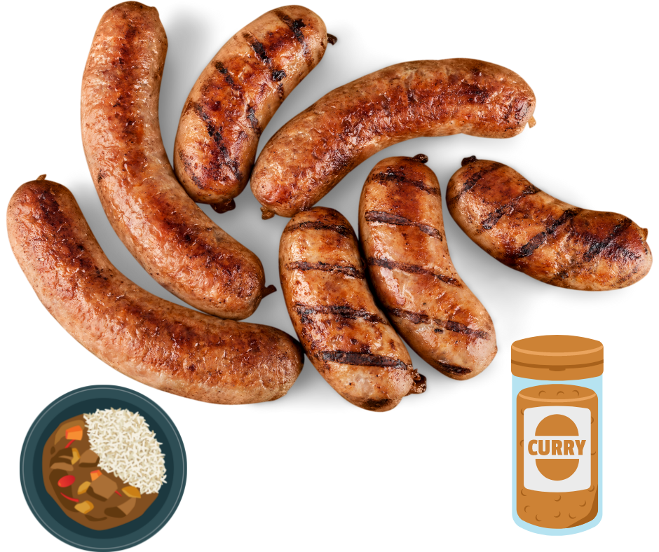 Curry 1.25kg Gourmet Sausage Meal