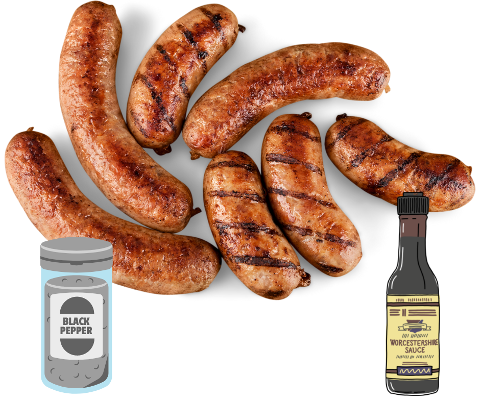 Cracked Pepper & Worcestershire 1.25kg Gourmet Sausage Meal