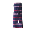 Butchers Apron - Navy/Red/White Stripe - Bib Full Length