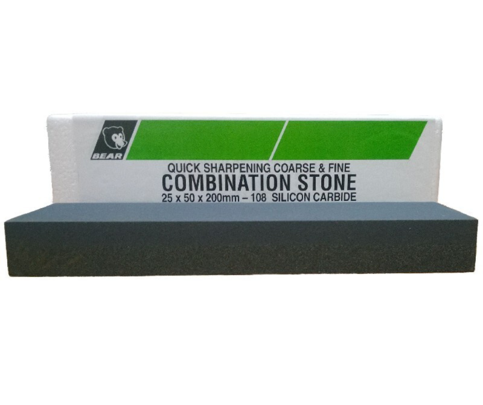 BEAR 108 Silicon Carbide Combination Oil Stone - Fine & Coarse 200 x 50mm (8"x 2")