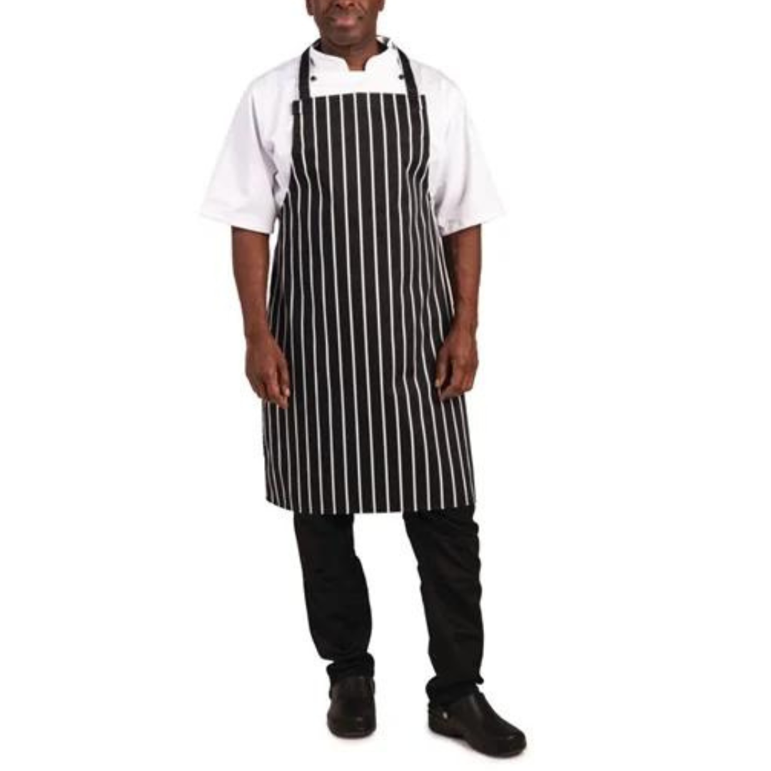 Butchers Apron - Black - Bib Full Length (Lrg)