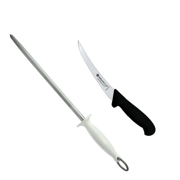 Sharpening Steel & Boning Knife Combo