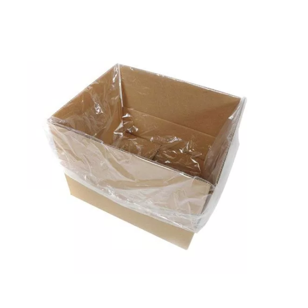 Carton Liners - HDPE Clear with Gusset - 635 x 635mm + 380mm 18um Flat Packed