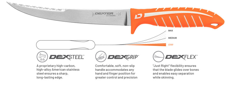 Dexter 10" Dual Edge Stiff Fillet Knife