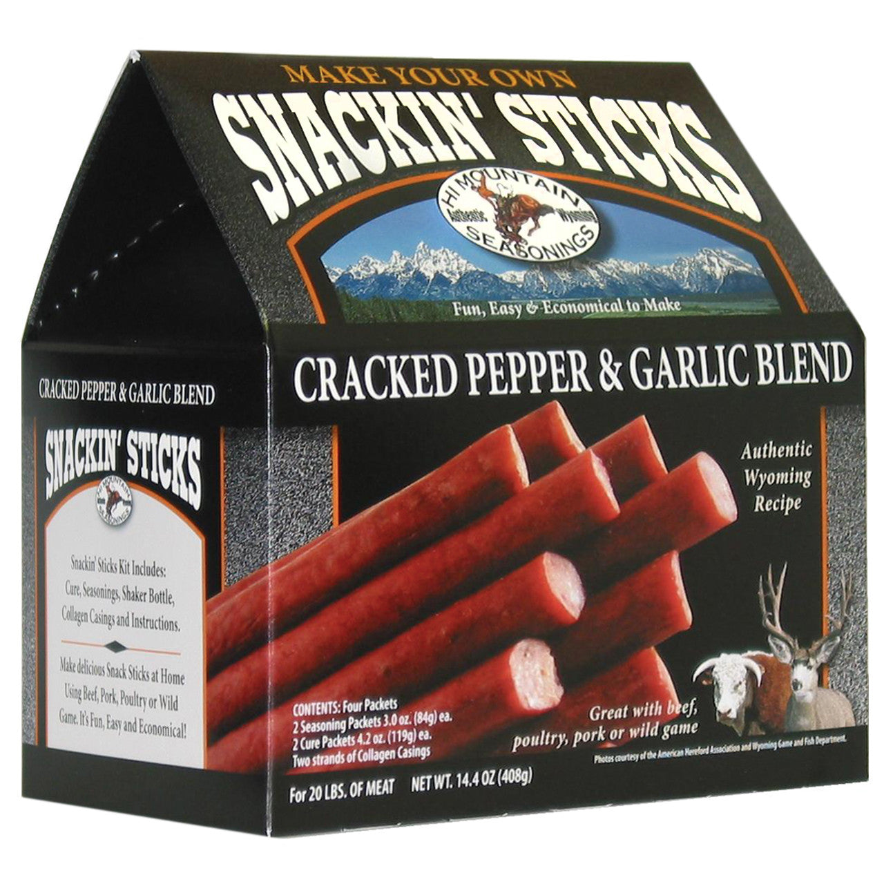Hi Mountain Cracked Pepper & Garlic - Snack Sticks Kit