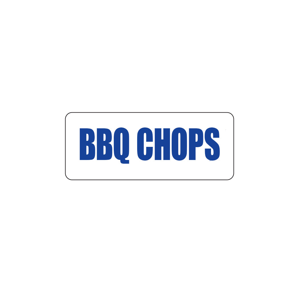 Label BBQ Chop