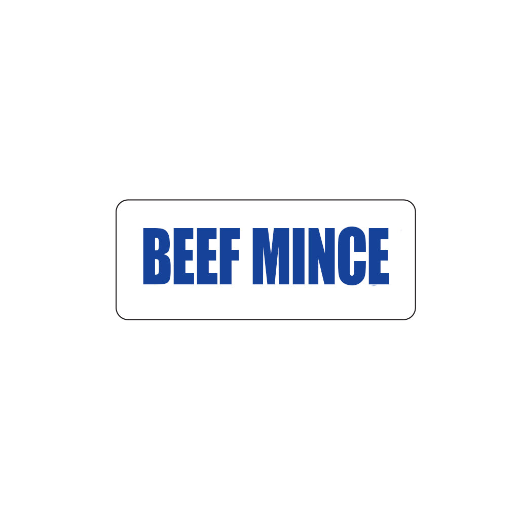 Beef Mince Freezer Label