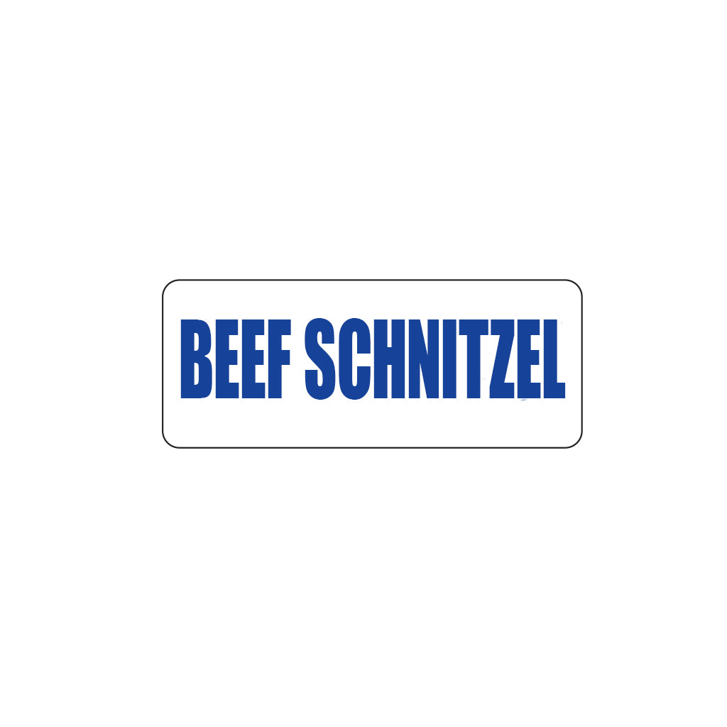 Beef Schnitzel Freezer Label