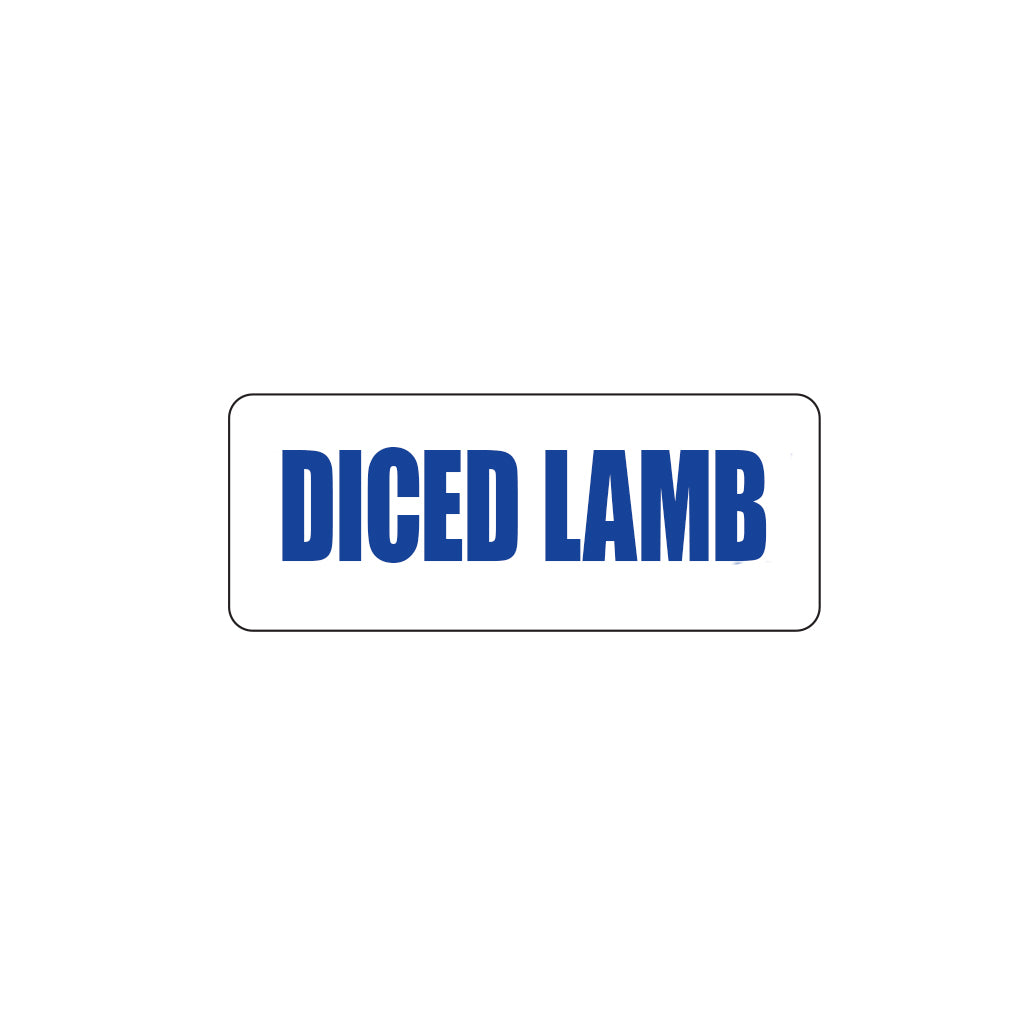 Freezer Label - Diced Lamb 50 x 20mm