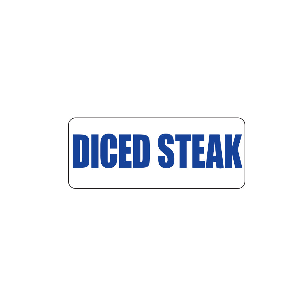 Freezer Label Diced Steak
