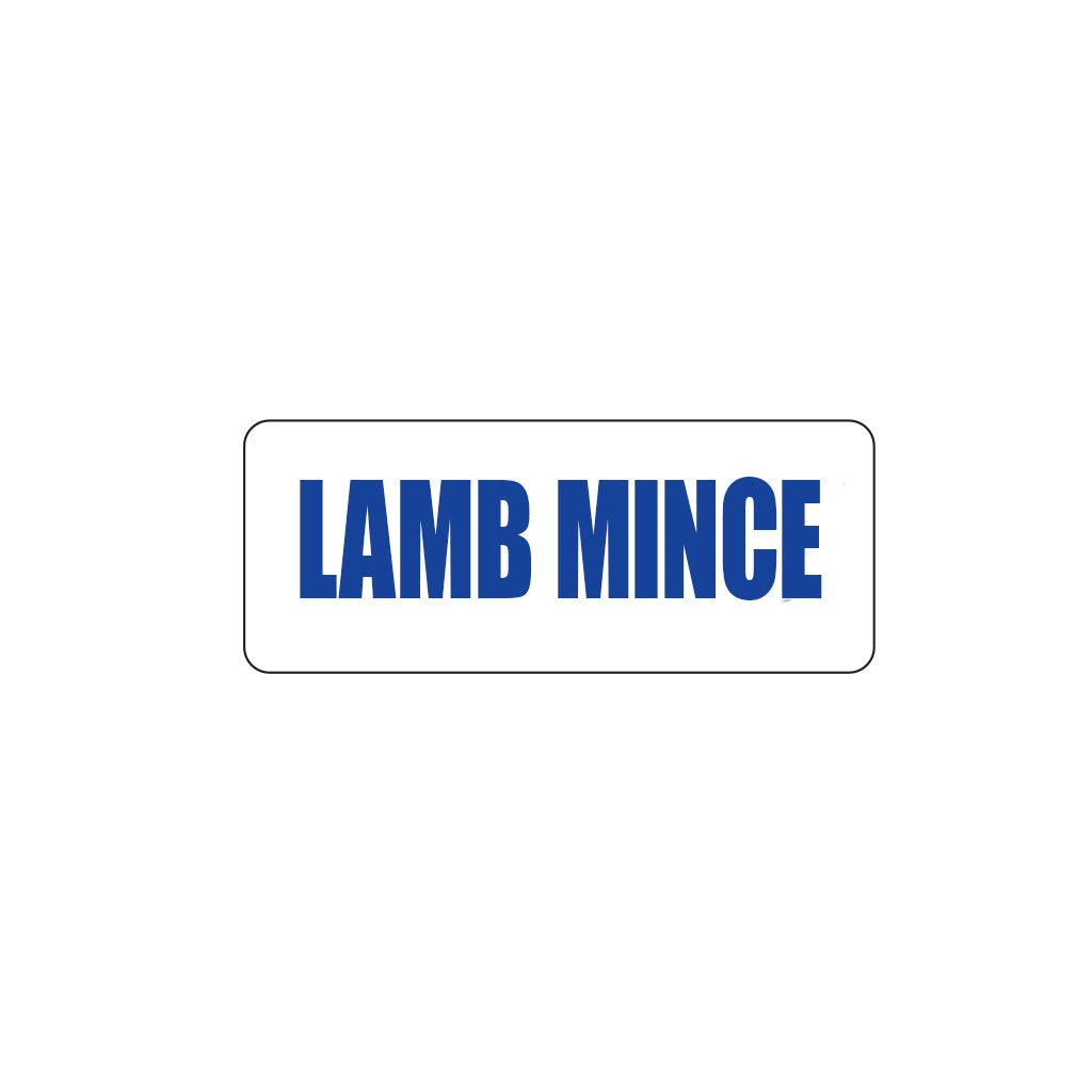 Lamb Mince Freezer Label
