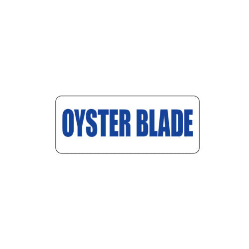 Oyster Blade Freezer label