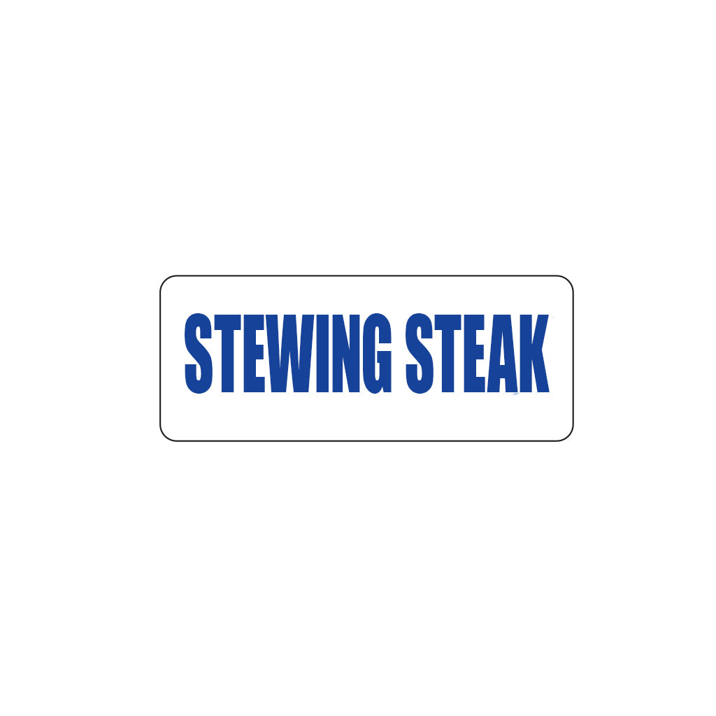 Stewing Steak Freezer Label