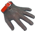 Chain Mesh Glove Wrist Length Med Red