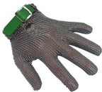 Chain Mesh Glove Wrist Length XS Green
