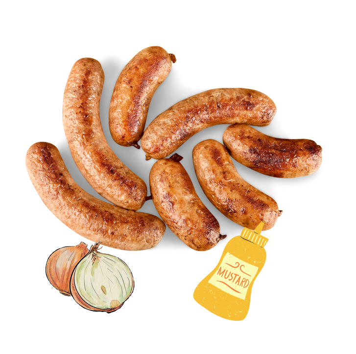 Roast Onion & Seeded English Mustard 1.25kg Gourmet Sausage Meal