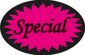 Label - Special Pink Star Roll of 500