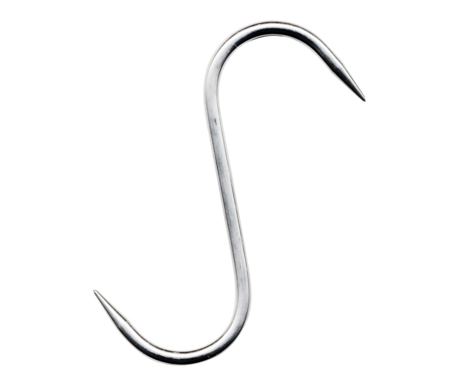 S Hooks S/S 20cm (8") - Sharp both ends