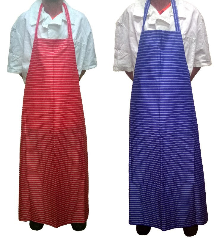 Striped Nylon Apron 90 x 120cm Navy