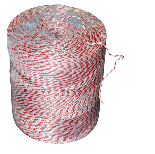 Twine Red & White Polyester - 560m Roll