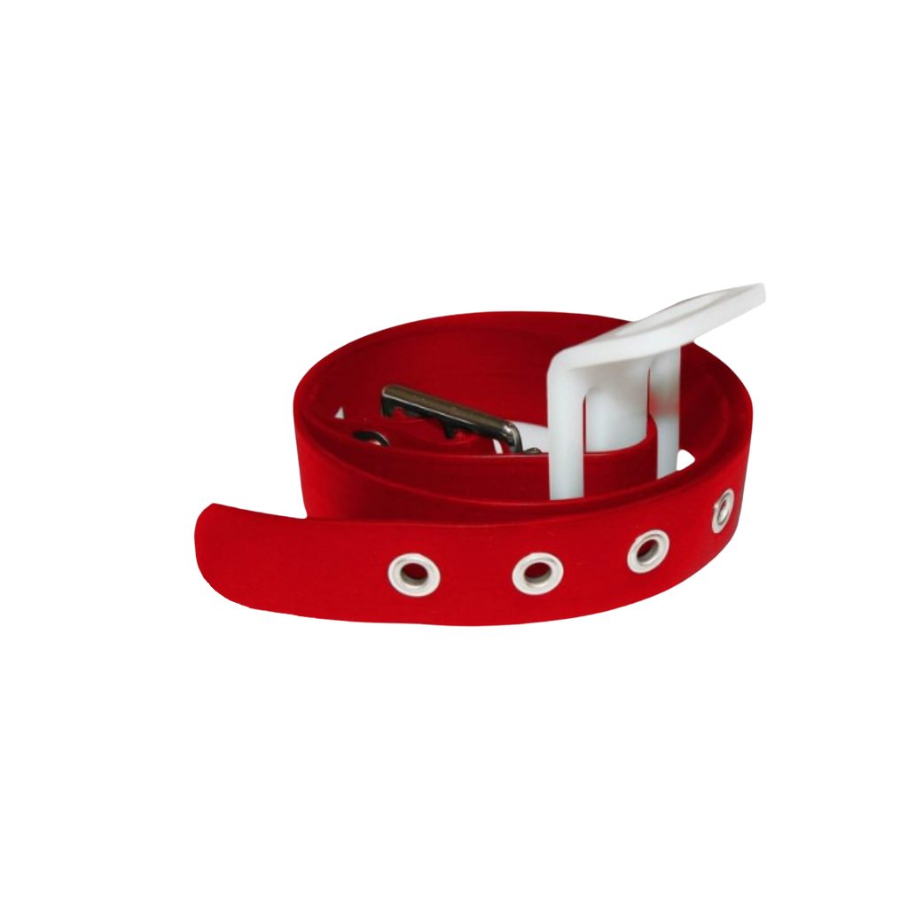 Butchers Belt Small (Waist 81-99cm) - Red Includes Steel Holder